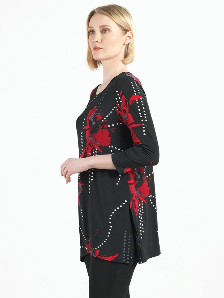 Polka Poppy Kerchief Hem Tunic