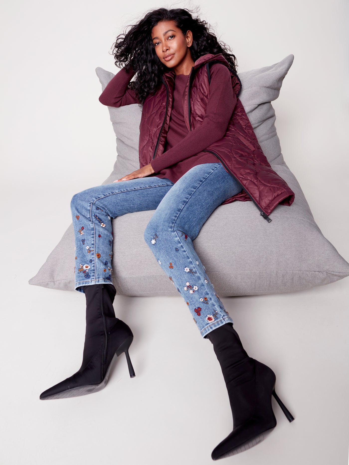 Port Quilted Long Puffer Vest