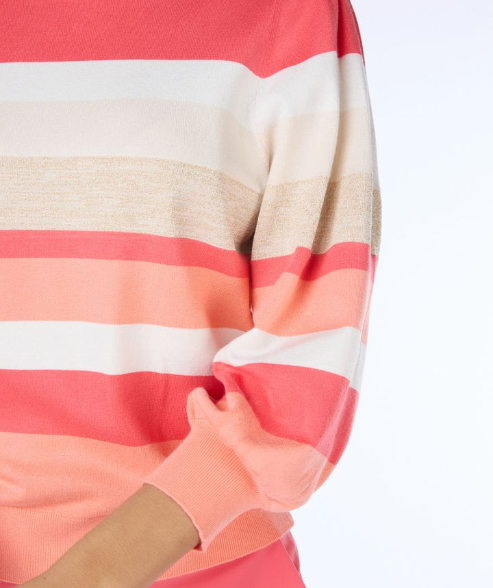 Puffed Sleeve Striped Sweater