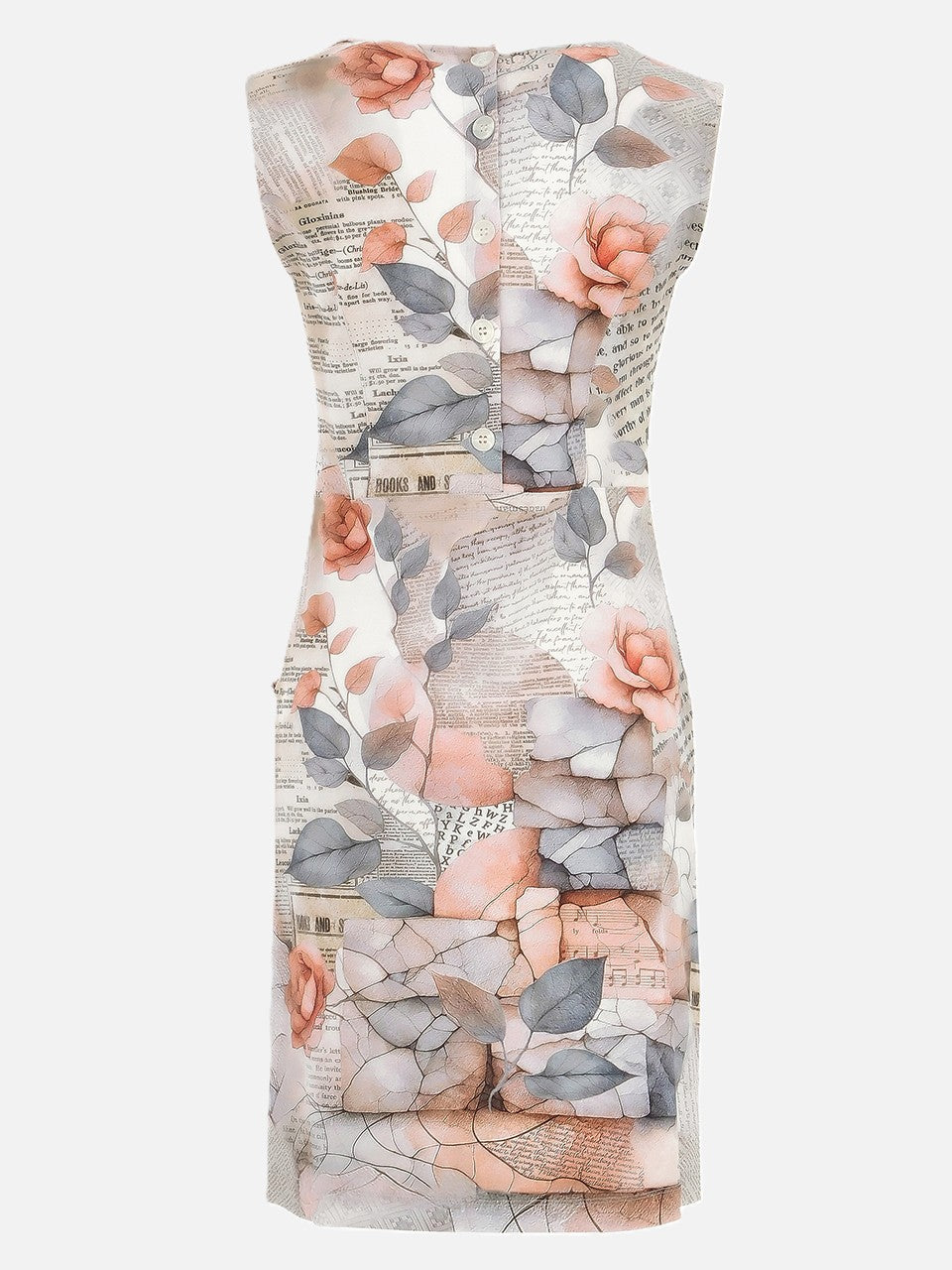 Quiet Rose V-Neck Pocket Dress