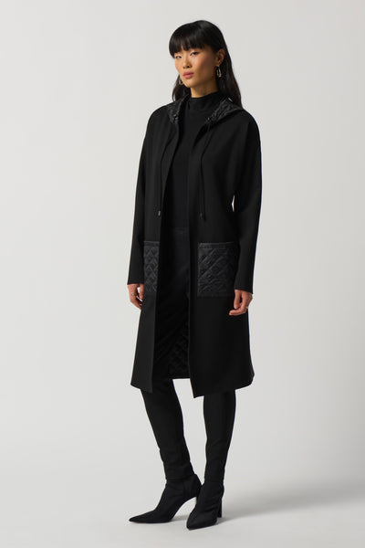 Quilted Hooded Long Jacket
