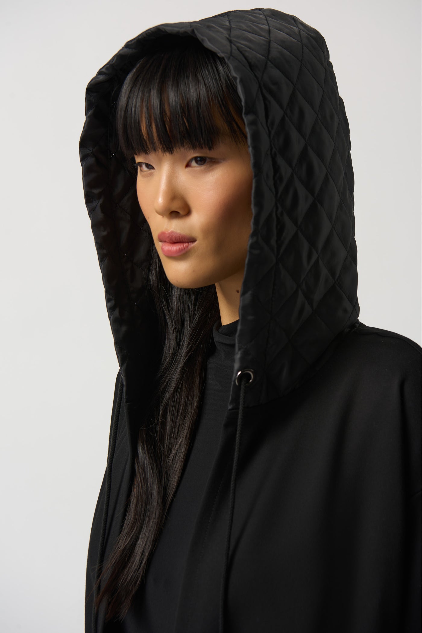 Quilted Hooded Long Jacket