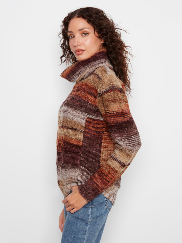 Raisin Chunky Cable Knit Sweater