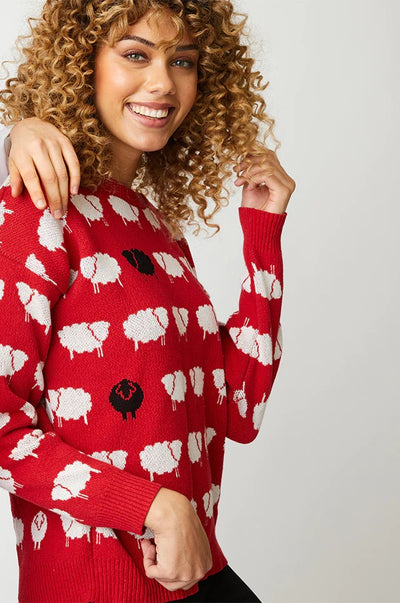 Red Holy Sheep Sweater