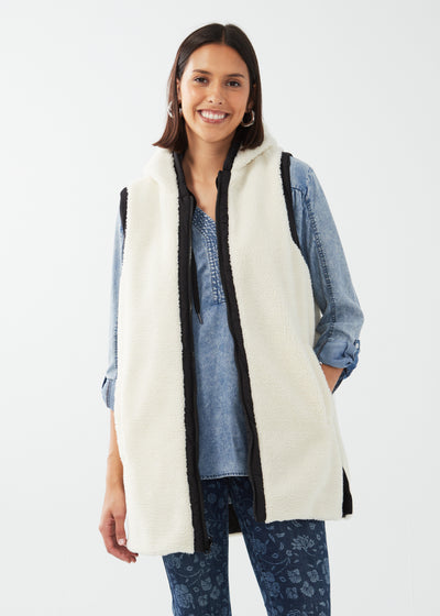Reversible Quilted Sherpa Vest