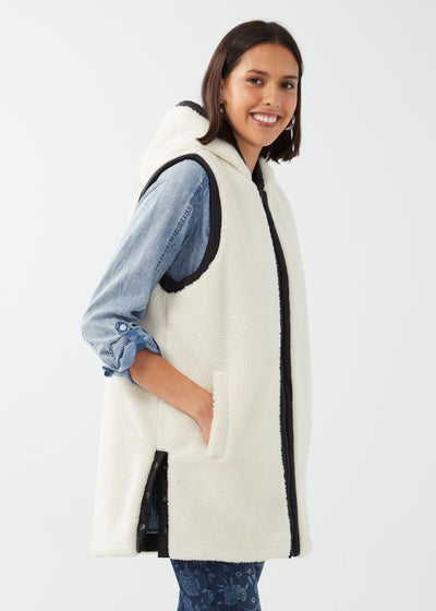 Reversible Quilted Sherpa Vest