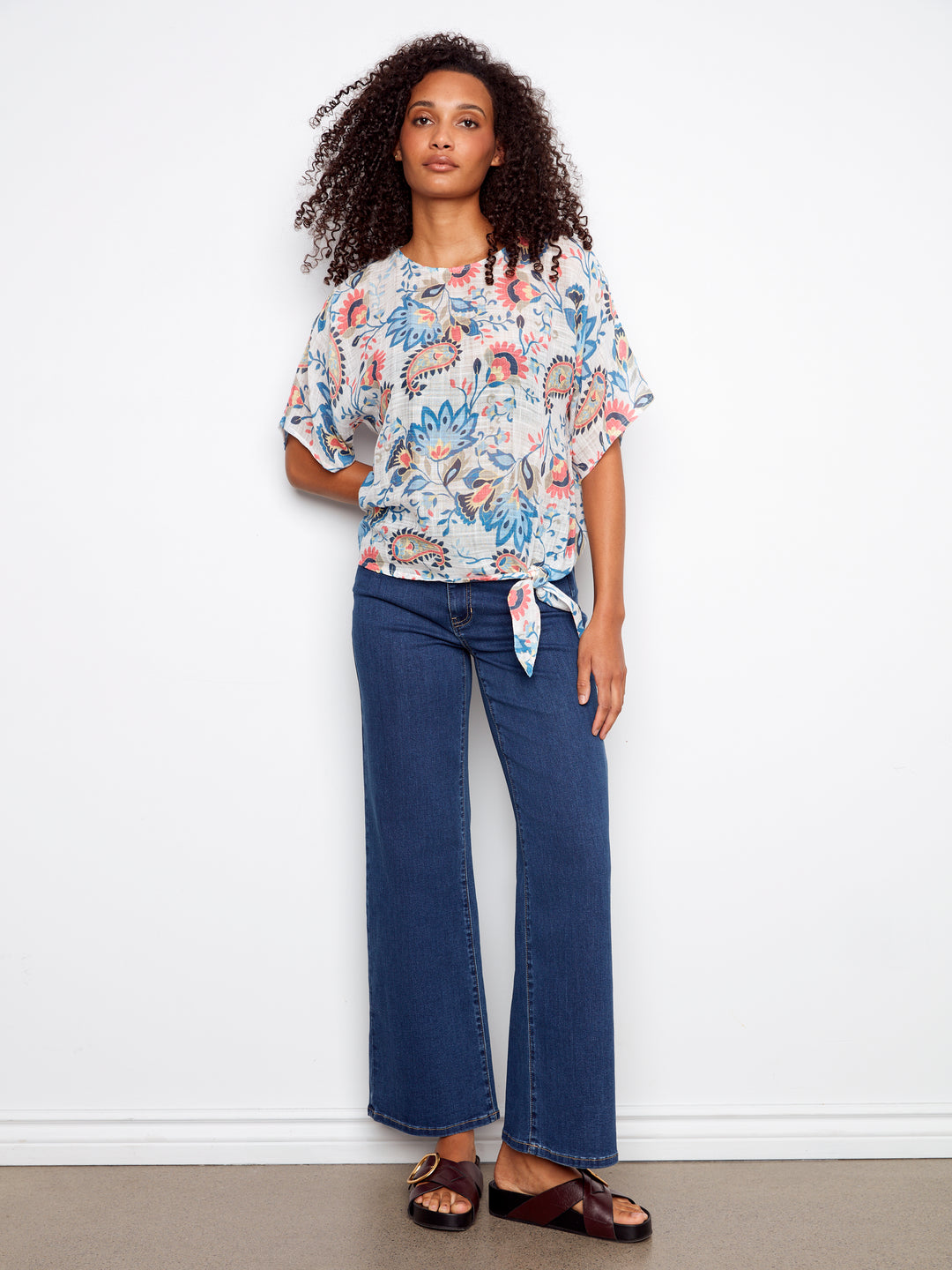 Rio Print Cotton Gauze Blouse