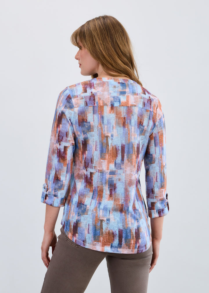 Rookery Print Henley Top