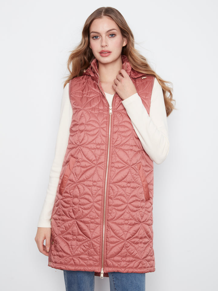 Rosebud Long Puffer Vest
