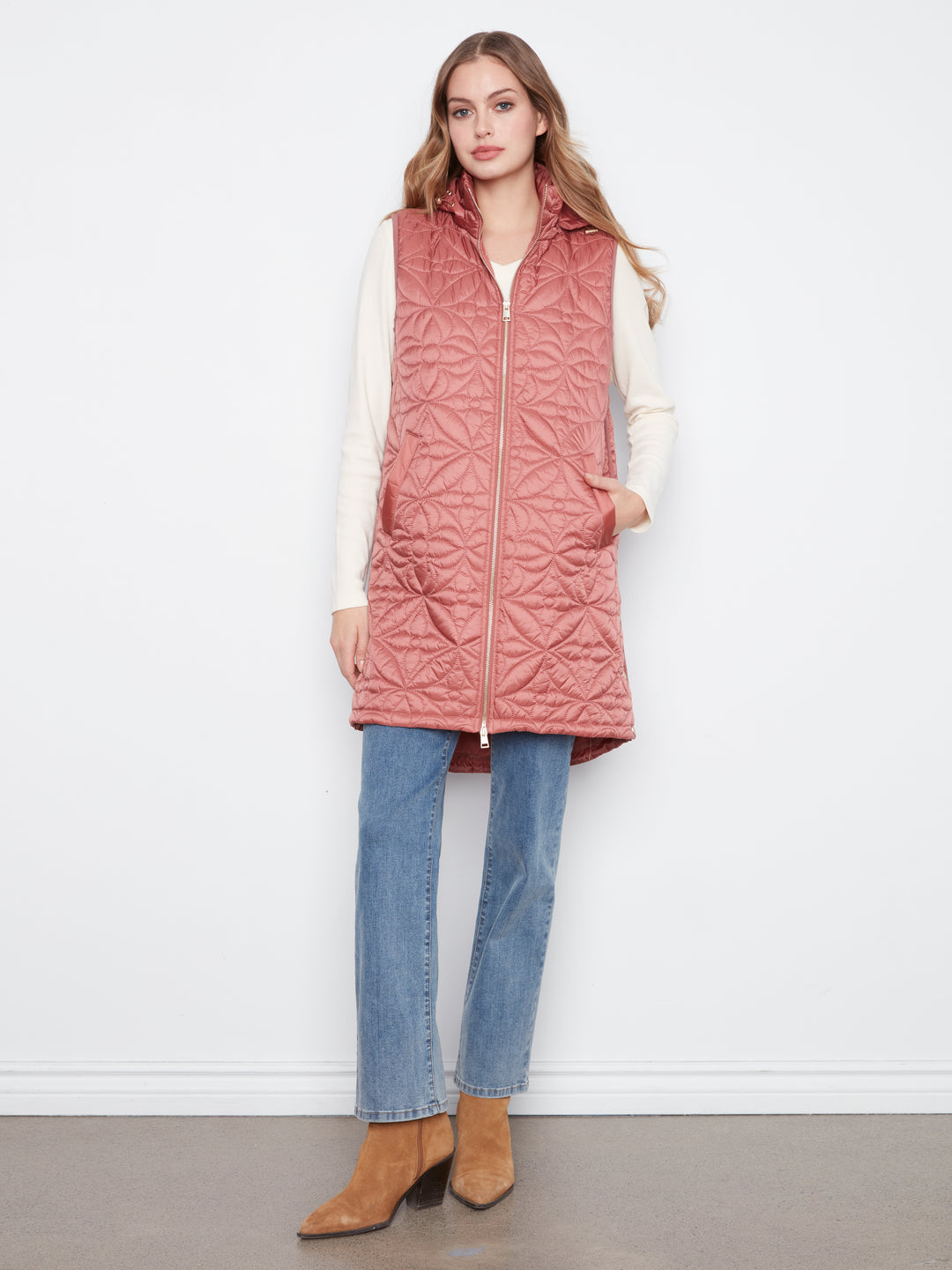Rosebud Long Puffer Vest