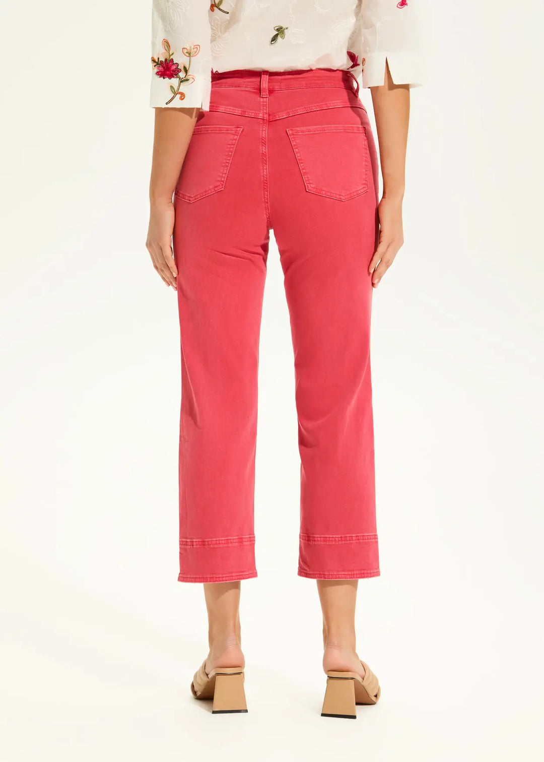 Rouge Braided Detail Suzanne Straight Crop Jean