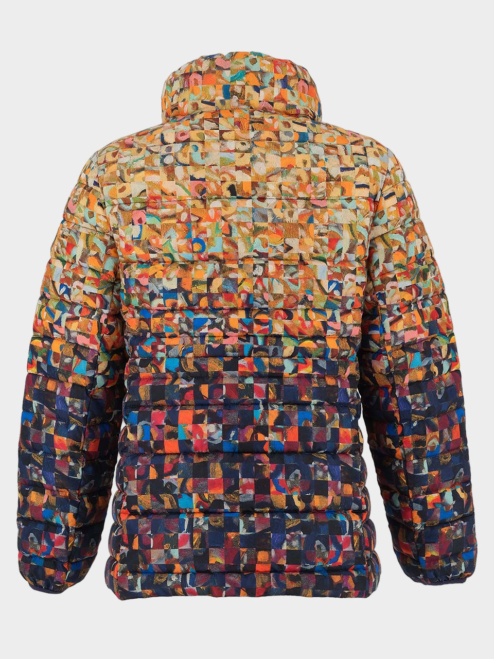Rubble Print Short Puffer Coat