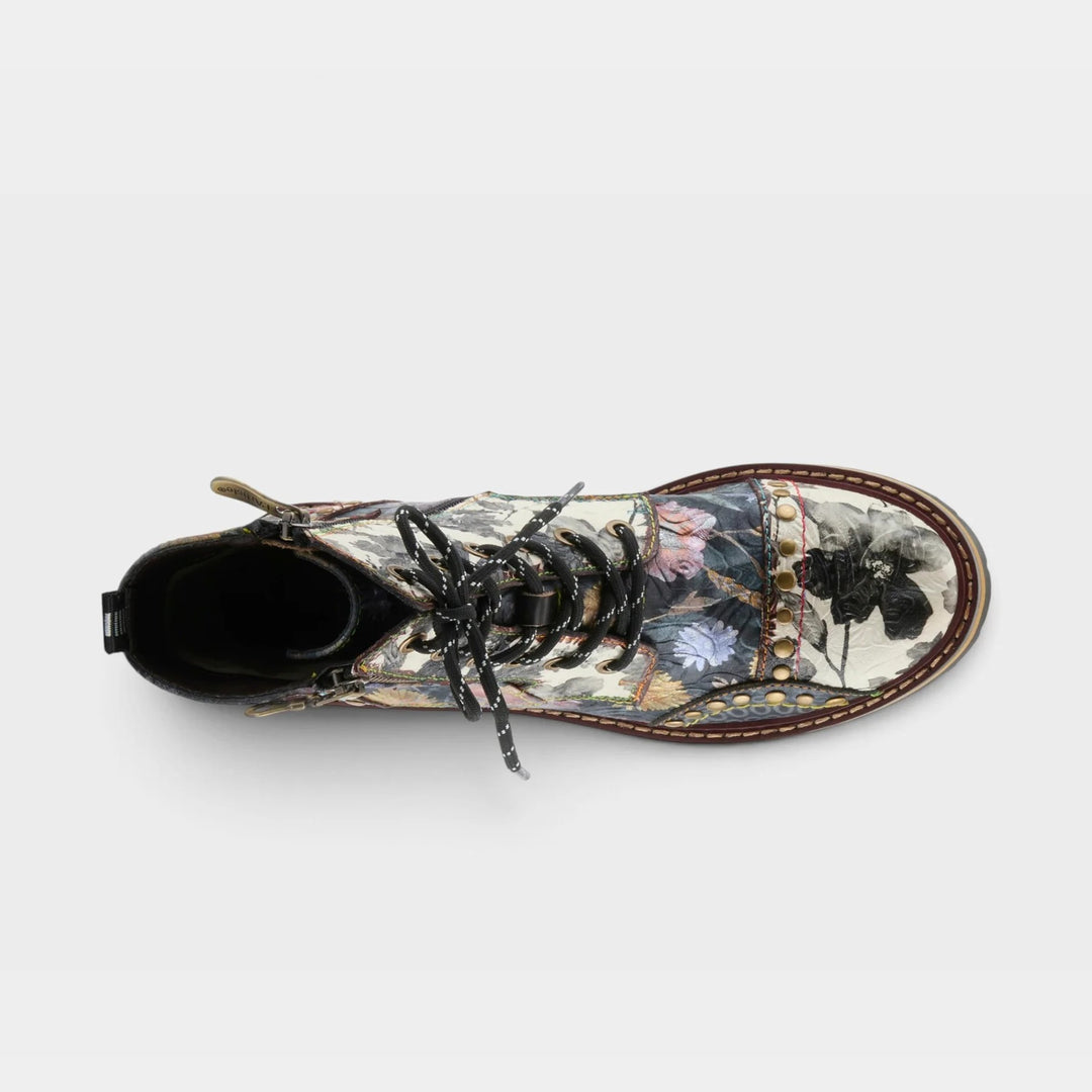 Rugup Mixed Floral Print Ankle Boot