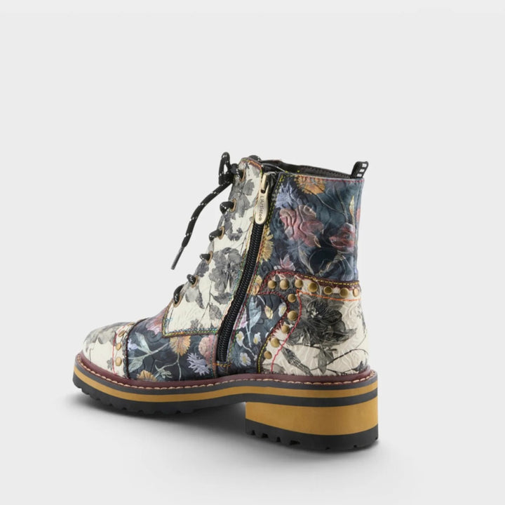 Rugup Mixed Floral Print Ankle Boot