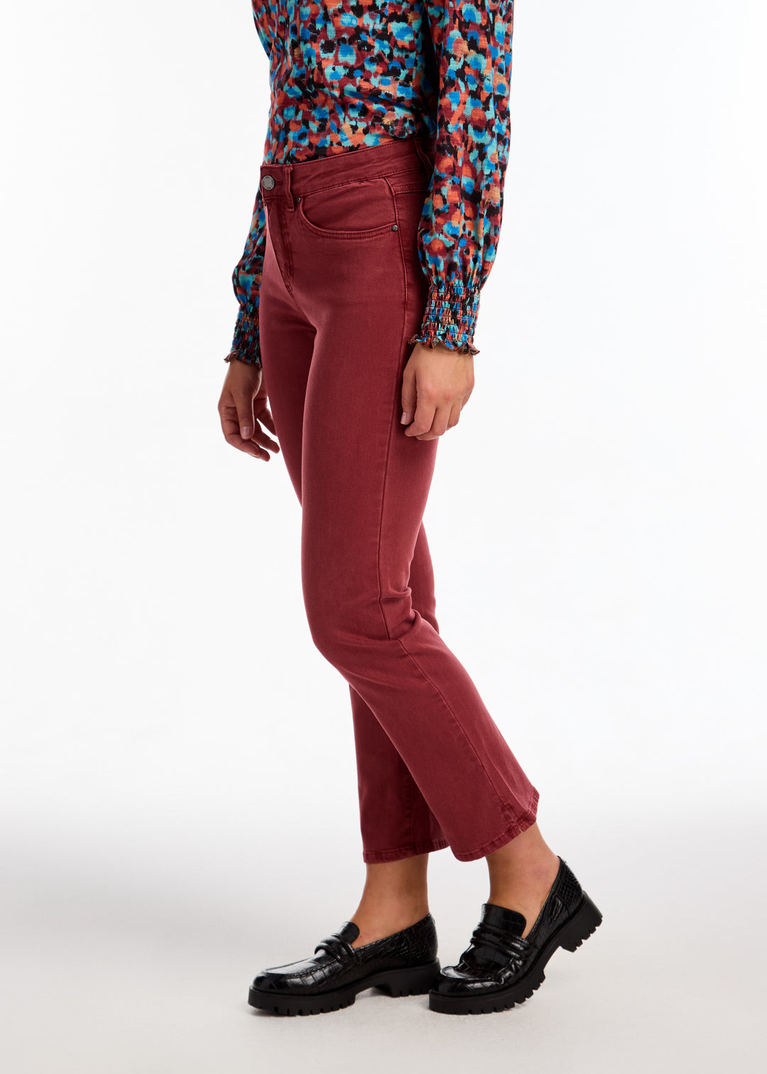 Rust Red Olivia Boot Cut Ankle Pant