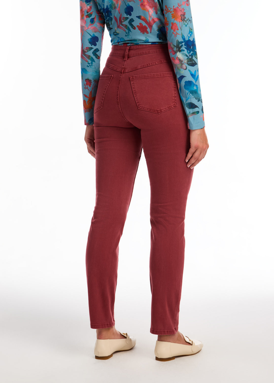 Rust Red Suzanne Straight Leg Pant