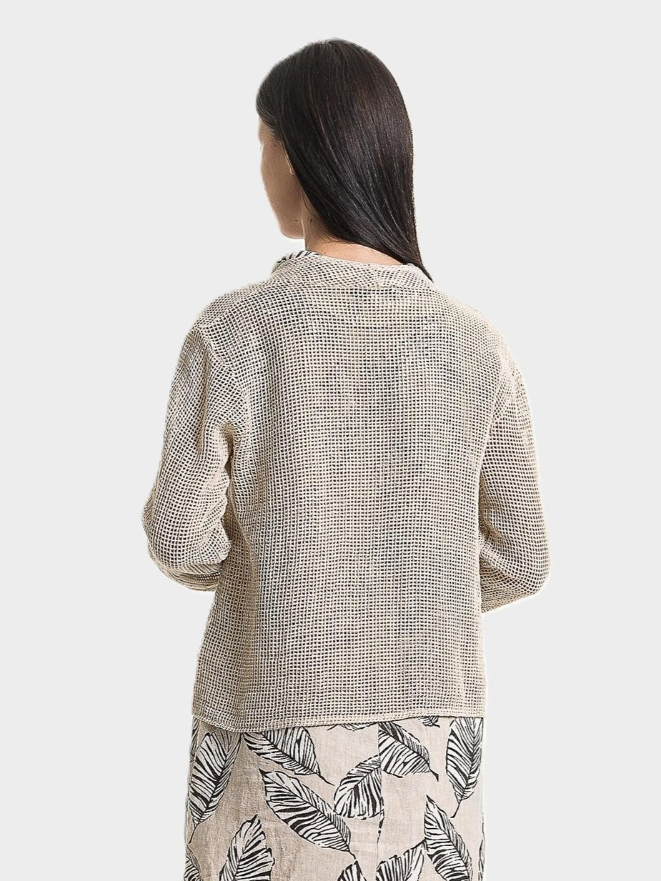 Sabia Open Mesh Drapey Jacket