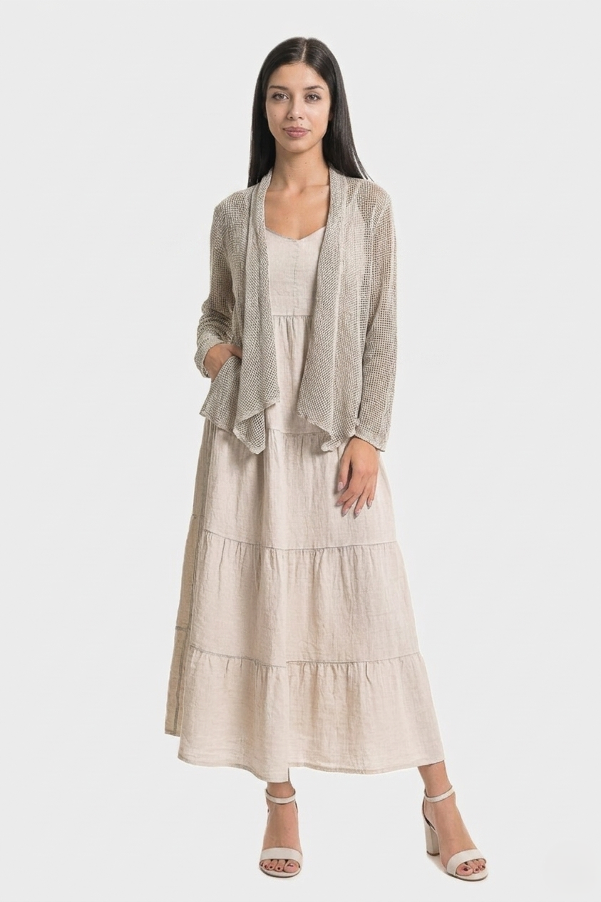 Sabia Open Mesh Drapey Jacket