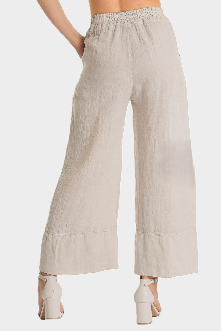 Sabia Wide Hem Linen Pants