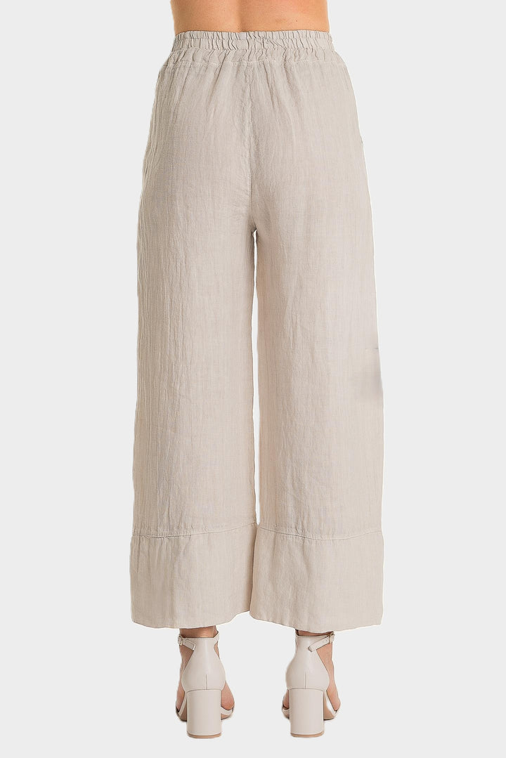 Sabia Wide Hem Linen Pants