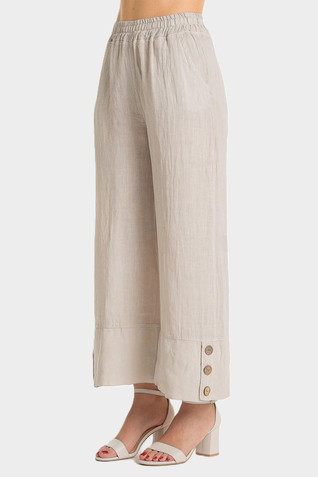 Sabia Wide Hem Linen Pants