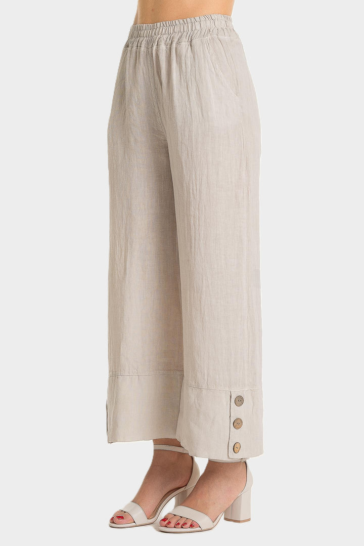 Sabia Wide Hem Linen Pants