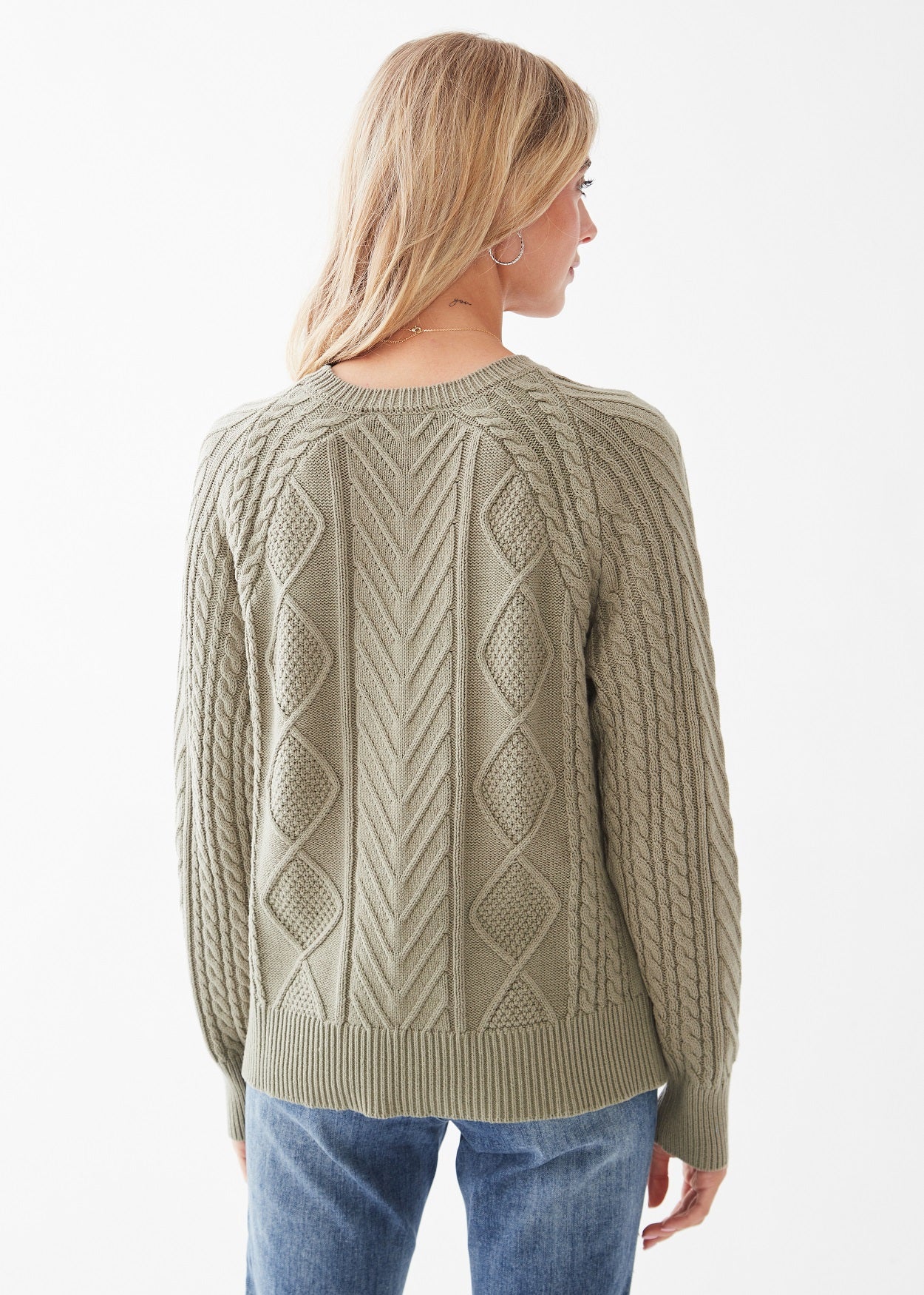 Sage Cable Knit Sweater