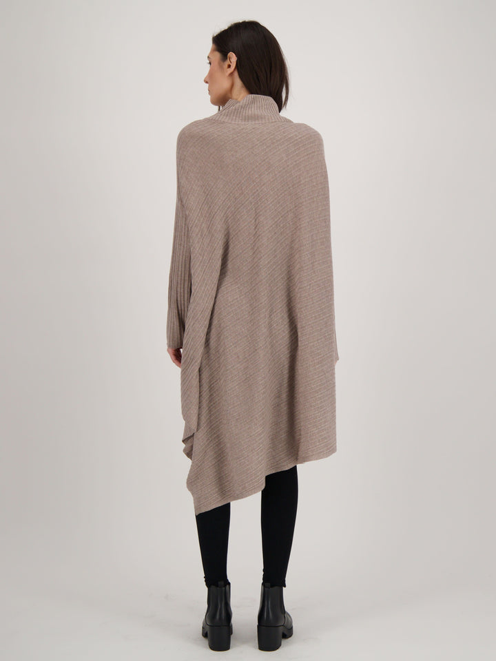 Sand Asymmetrical Swing Sweater Dress