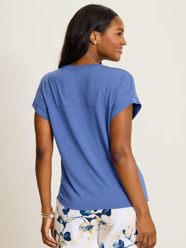 Sanibel Blue Kauai Jersey V-Neck Tee