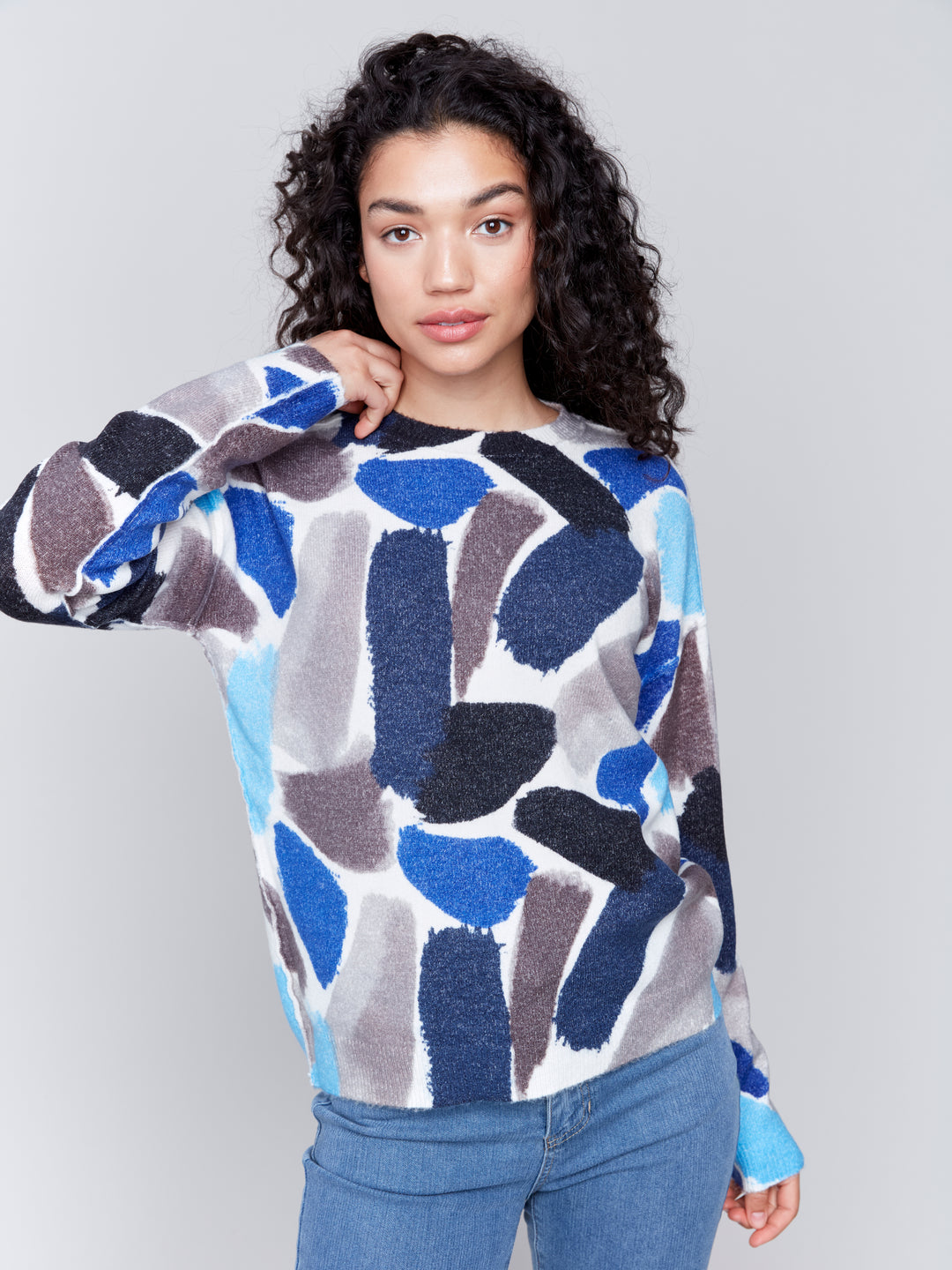 Sapphire Print Reversible Sweater