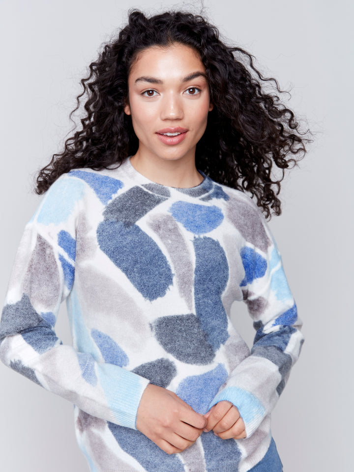 Sapphire Print Reversible Sweater