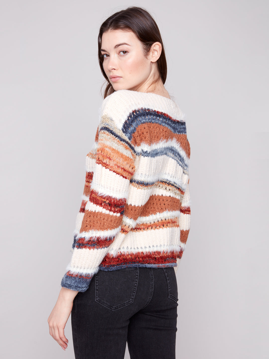 Sepia Patchwork Drop Shoulder Sweater
