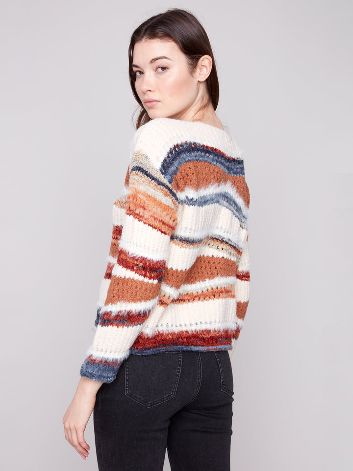 Sepia Patchwork Drop Shoulder Sweater