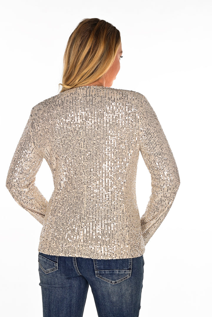 Sequin One Button Jacket