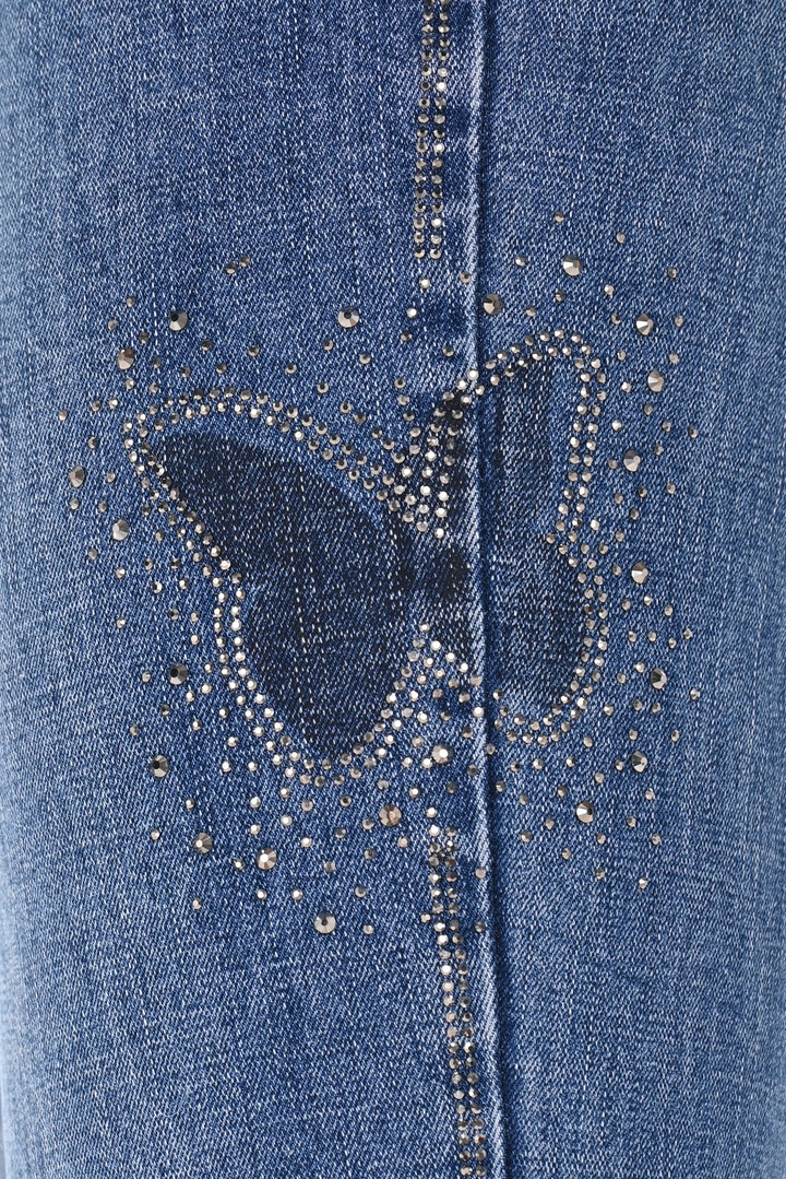 Shimmery Butterfly Ankle Jean