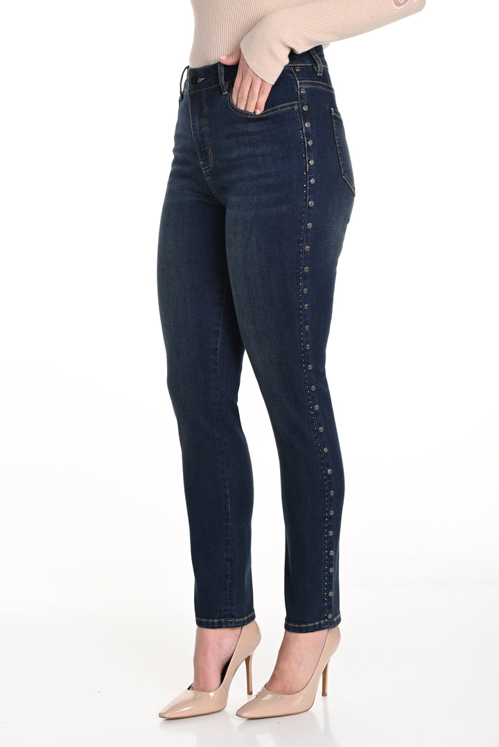 Side Jewel and Studded Jean