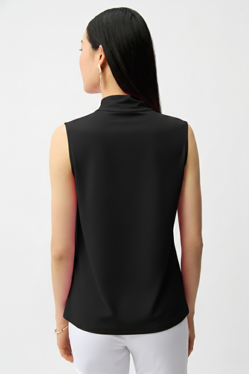 Silky Knit Black Trapeze Top