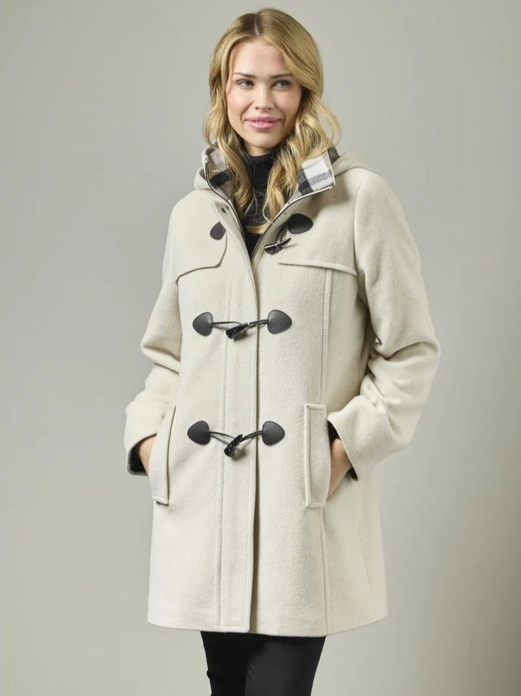 Sophie Oatmeal Wool Coat With Toggles