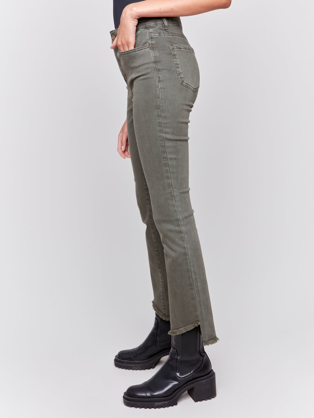 Spruce Asymmetrical Hem Bootcut Jean