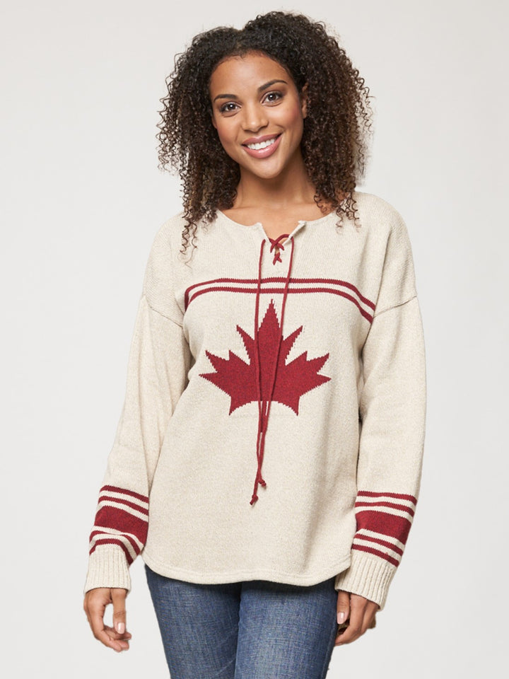 Stone and Burgundy Hockey Sweater