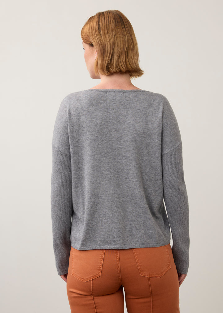 Storm Cloud Button Detail Sweater