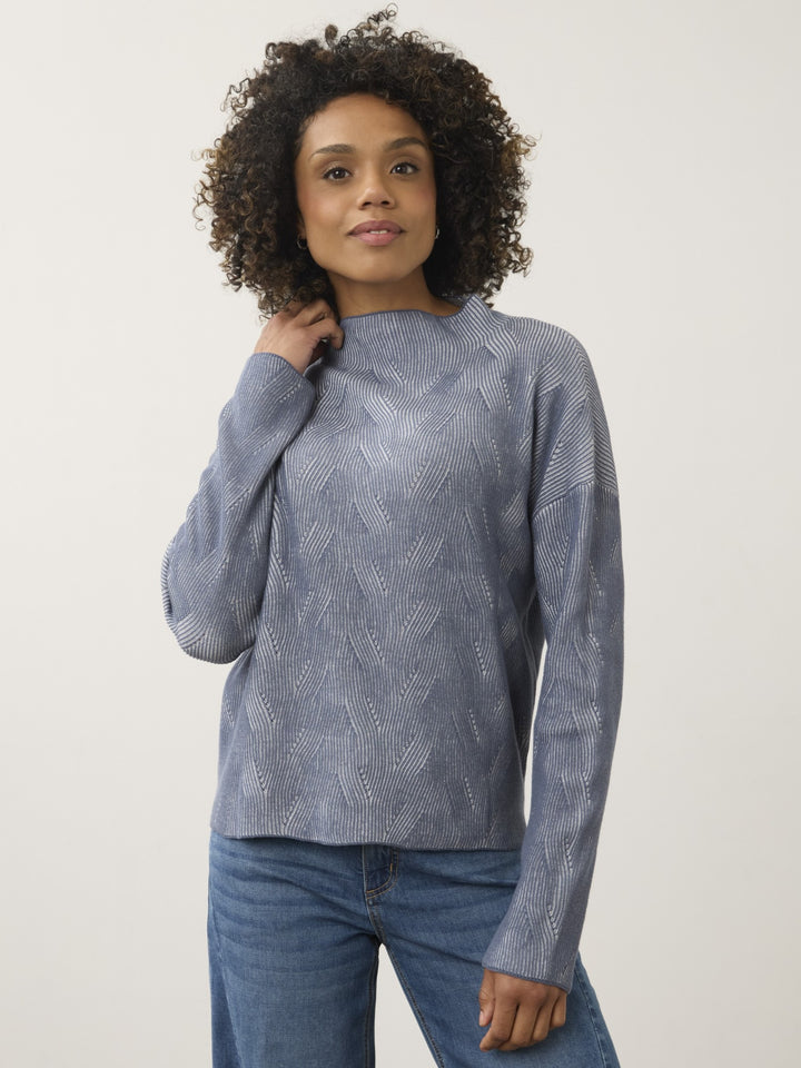 Storm Cloud Funnel Neck Sweater