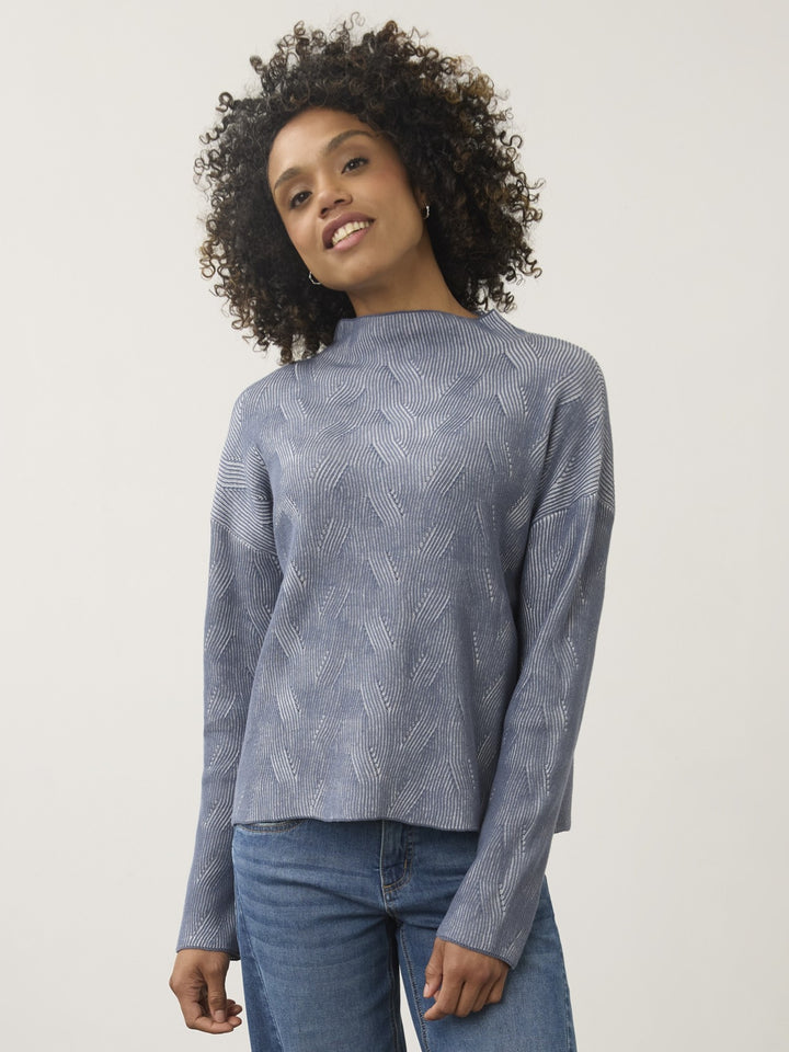 Storm Cloud Funnel Neck Sweater