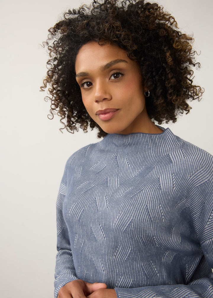 Storm Cloud Funnel Neck Sweater