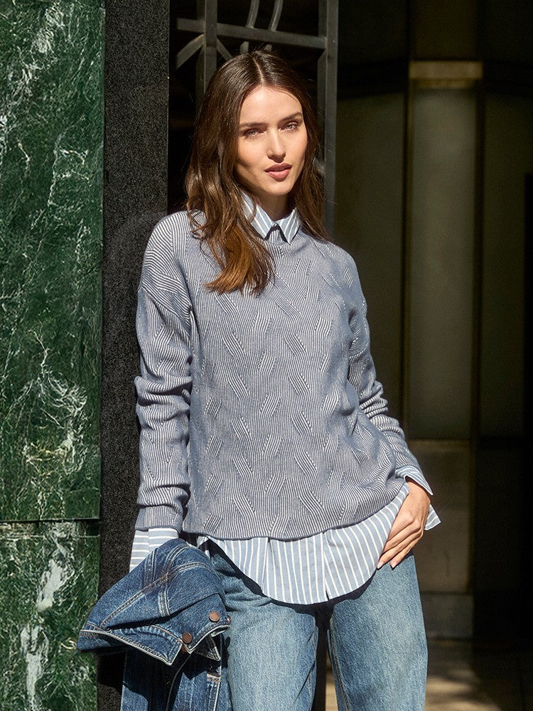 Storm Cloud Funnel Neck Sweater