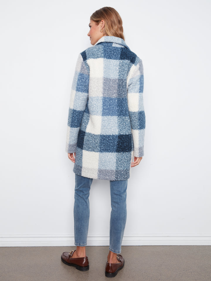 Storm Plaid Boucle Coat