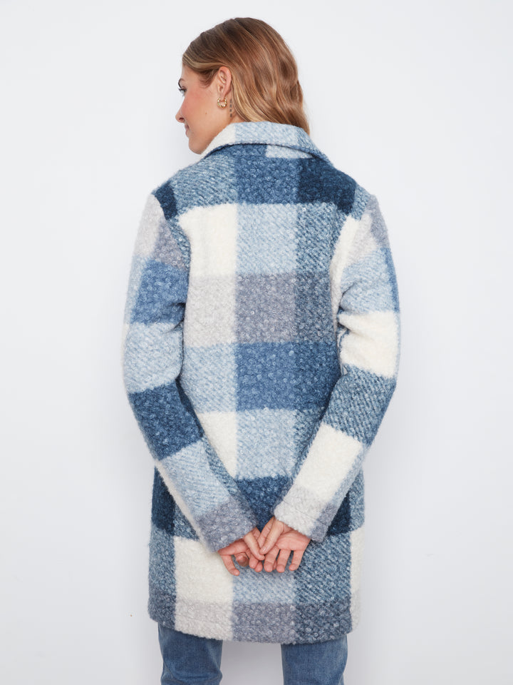 Storm Plaid Boucle Coat