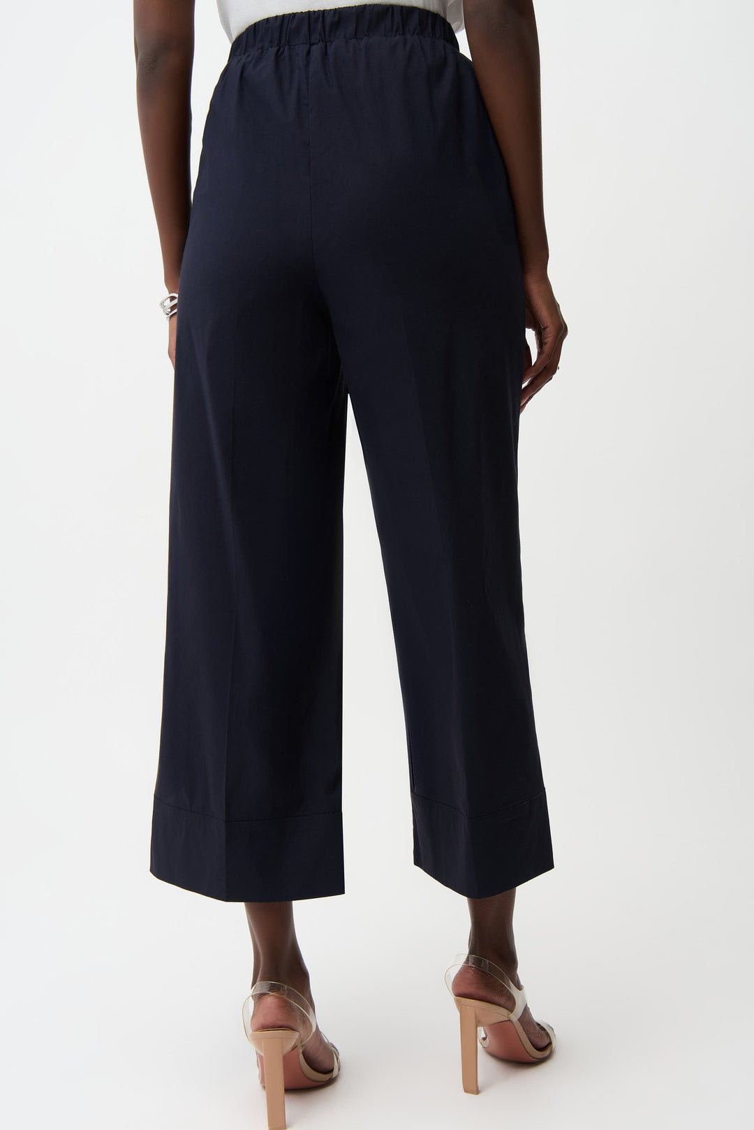 Stretch Poplin Midnight Pleated Culotte