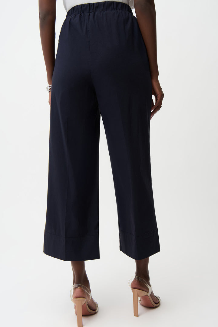 Stretch Poplin Midnight Pleated Culotte