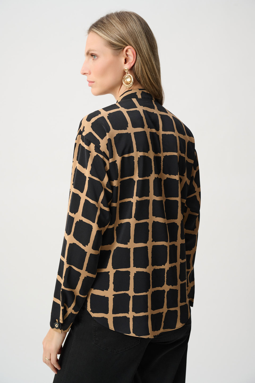 Striking Abstract Geo Print Boxy Top